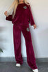'Fauna' Long Sleeve Top and Pants Set - Celes Fashion